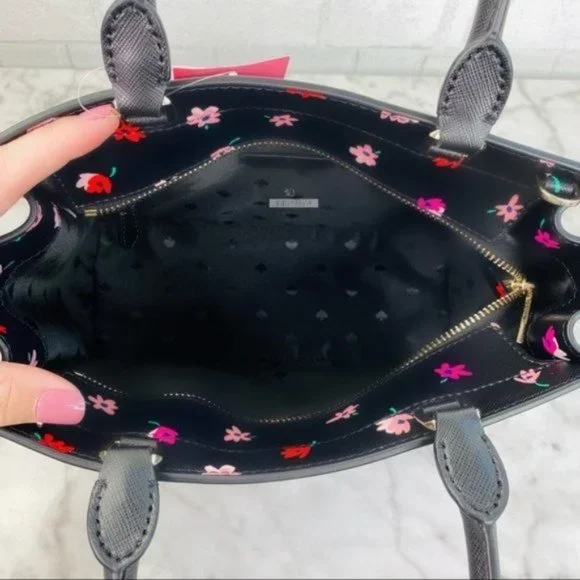 Kate Spade Ditsy Buds Floral Medium Satchel Crossbody - Picture 6 of 8